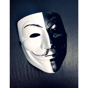V for Vendetta Full Face Mask - Black/White