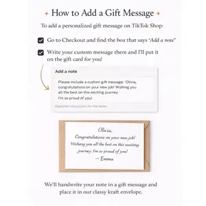 Custom Gift Message Card Printed on Premium White Card Gift Ready with Kraft Envelope for Birthdays Surprises or Special Days - Snack, Candy