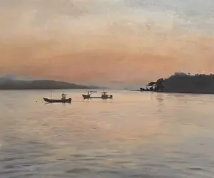 Sunset over Tomales Bay - High Quality Print
