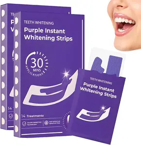 Peroxide-Free Teeth Whitening Strips 28 Strips Mint Flavor Whitening Kit for Sensitive Teeth,Instant Teeth Whitening and Fresh Breath