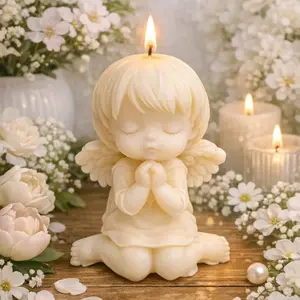 Angel Decorative Soy Candle Serene Home Décor Accent Handmade Spiritual Candle