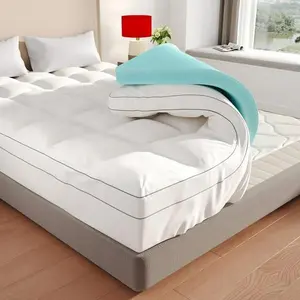 4 Inch Dual Layer Memory Foam Mattress Topper, 2 Inch Gel Memory Foam & 2 Inch Pillow Top Matrress Pad with 8-21 Inch Deep Pocket