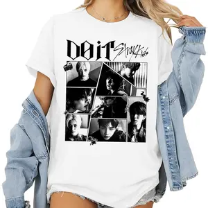 Youth and Adult Retro SKZ DO IT T-shirt, SKZ Do It Tracklist Shirt, Skz It Tape Do It Shirt, Skz Karma Album Shirt, SKZ dominATE Tour, Kpop Fans Shirt