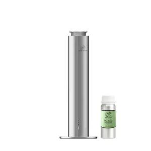 Scent Aura IV Waterless Scent Diffuser Silver Bluetooth App Control Cordless Design for Bedrooms Offices and Living Spaces