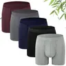 Men's Extra-Long Mid-Rise Sports Boxer Briefs - Breathable Underwear for Sports, Outdoor Activities