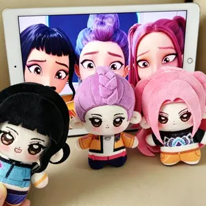 Huntrx Anime Girl Cotton Plush Doll Set, Original Kpop Character Stuffed Cotton Doll, Soft Collectible Plush Toy Gift for Anime & Kpop Fans