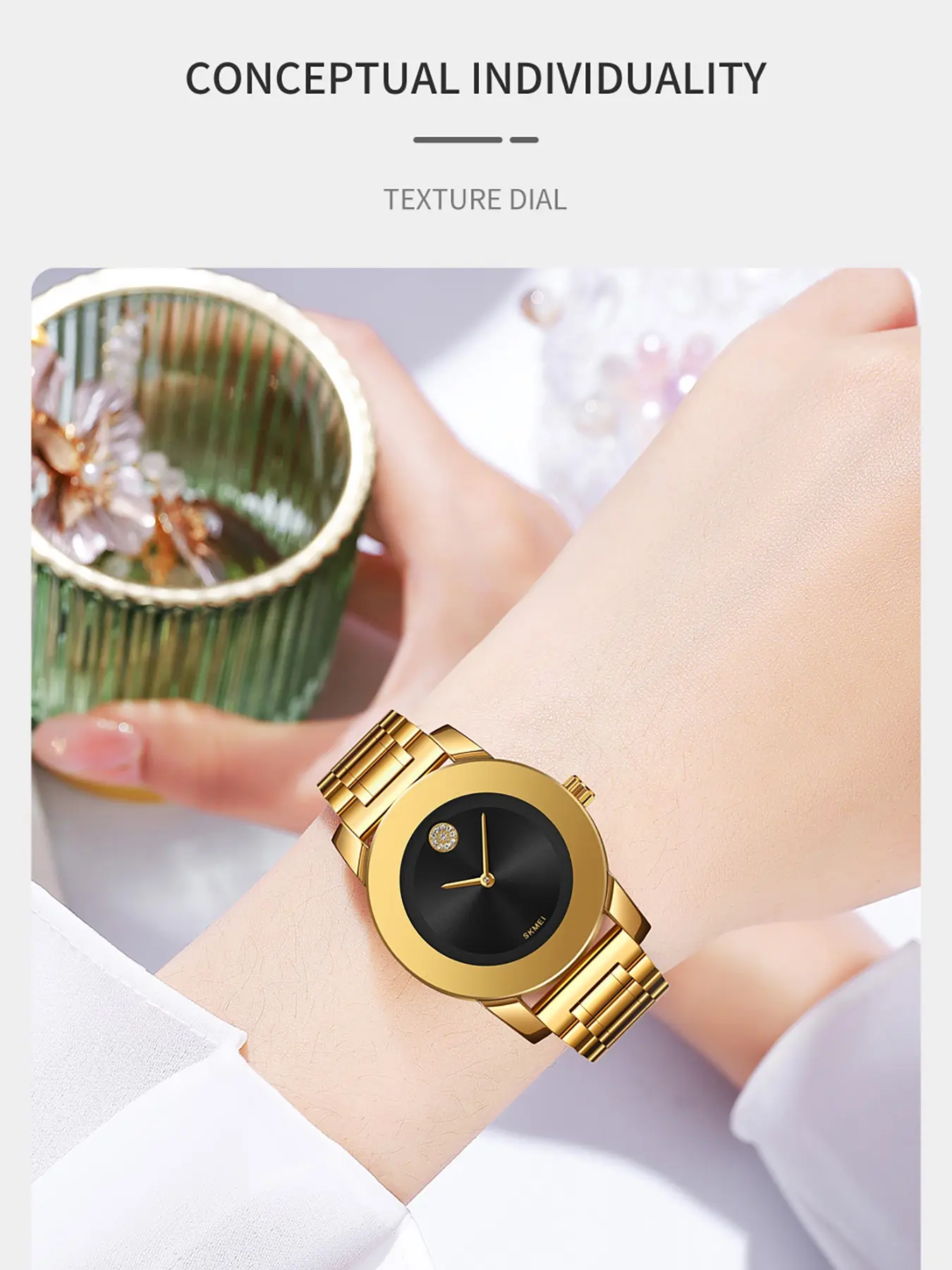 Women's Elegant Round Dial, Fashion Watch for Party, Daily Clothing Decor, Trendy All-match & Exquisite Watch for Birthday Gift with Box, Quartz Waterproof Watch
