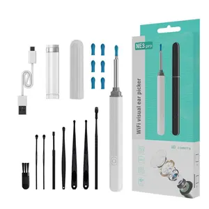 Earwax Cleaner with Camera and LED Light, Ear Cleaning Kit, Earwax Removal Tool, Earwax Remover, 6 Ear Spoons, Ear Pick, and 8 Tools, Personal Care Product for iPhone and Android, Ear Pick Set