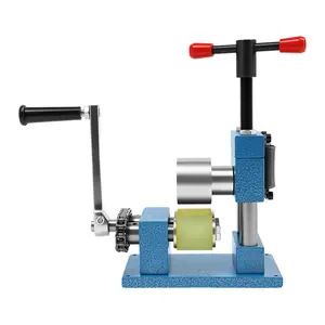45# Iron Jewelry Bending Machine with Precise Groove Dimensions & Adjustable T‑Bar, Multi‑Function Ring & Bracelet Press for Metal Forming, Manual Handle Operation for Jewelry Making, Desk Mount for Craft Room, Workshop, Professional Jeweler, DIY Hobbyist