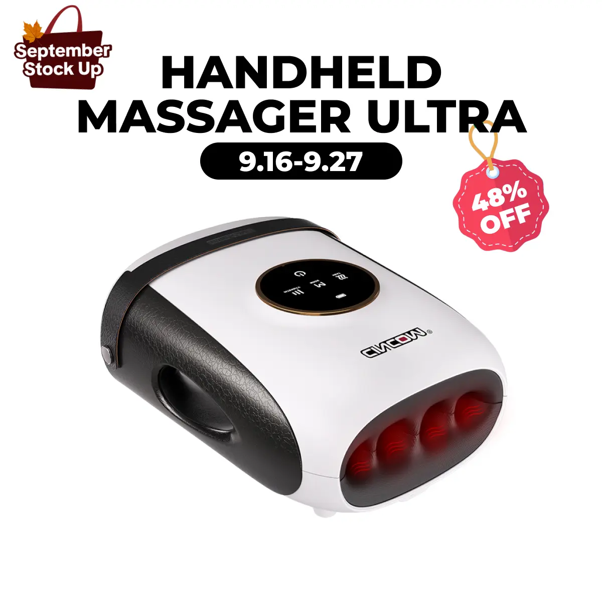 CINCOM Portable Cordless Handheld Hand Massager - 5-Finger Design, Intuitive Touchscreen, Battery-Powered, Handheld Size for Travel, Electronic Massage Device, Ideal Gift for Loved Ones, Summerwins Neck Shoulder Relaxer