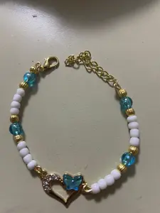 Sky Blue Pura Vida Heart & Butterfly Bracelet