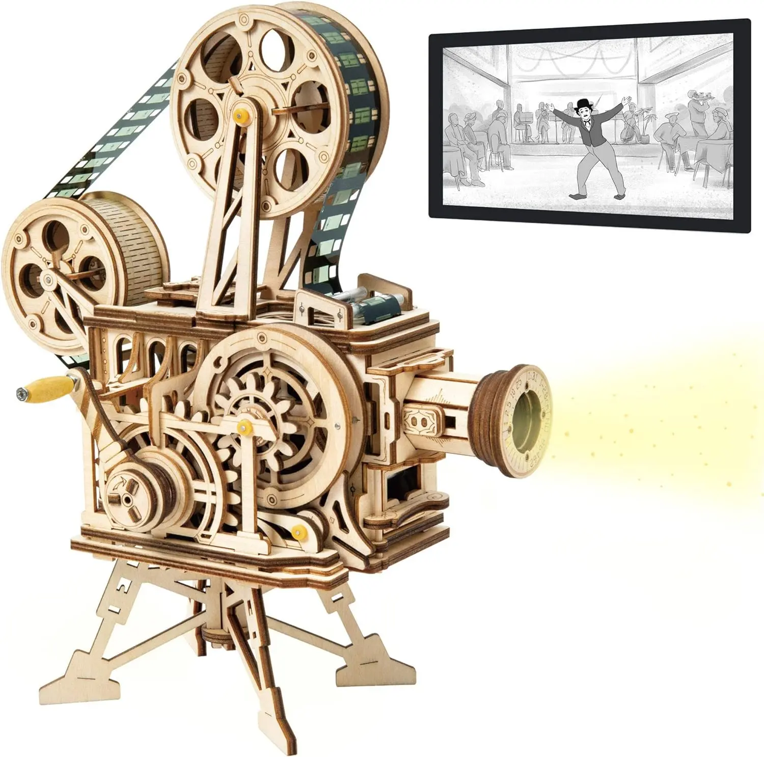 ROKR 3D Wooden Puzzles for Adults - Model Building Kits Mechanical Construction for Adults to Build, Educational Brain Teaser DIY Crafts Kits