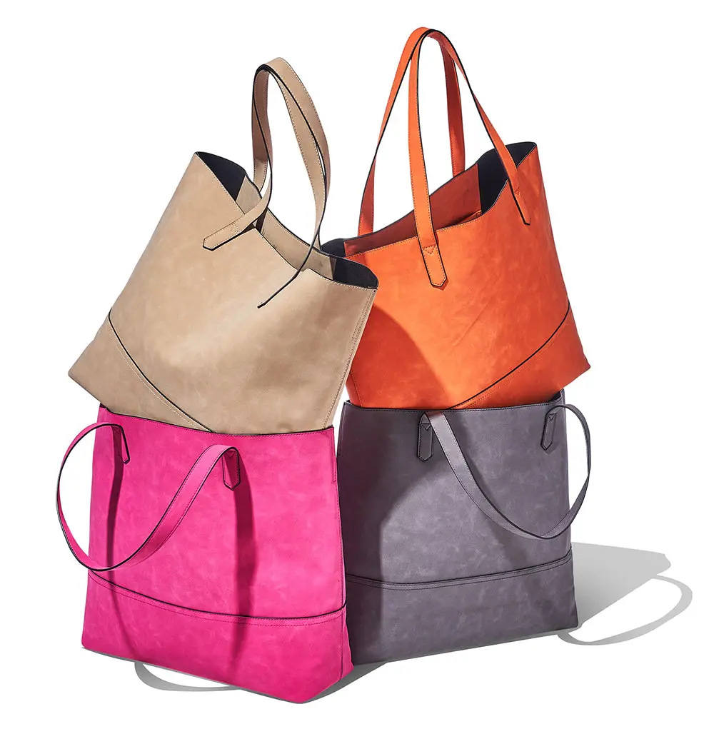 K. Carroll Taylor Tote Bag, Large Tote Bag With Pouch, Faux Suede, Travel Essentials for Work, School, Gym, High Quality Trendy Bag