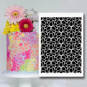 Reusable Food Grade Cake Stencil Decorating Mold, Petal Pattern Baking Template, Home DIY Cake Stamping Tool, Pastry Decorating Tools, Wedding Birthday Party Decorations