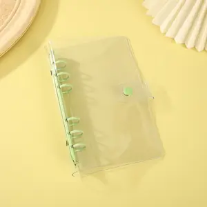 1PC Sweet and Cool Colorful Ring Binder, made of environmentally friendly material, multi-color vibrant, sweet and cool minimalist style with decorative details, loose-leaf design, perfect for journaling and organizing your creative day.