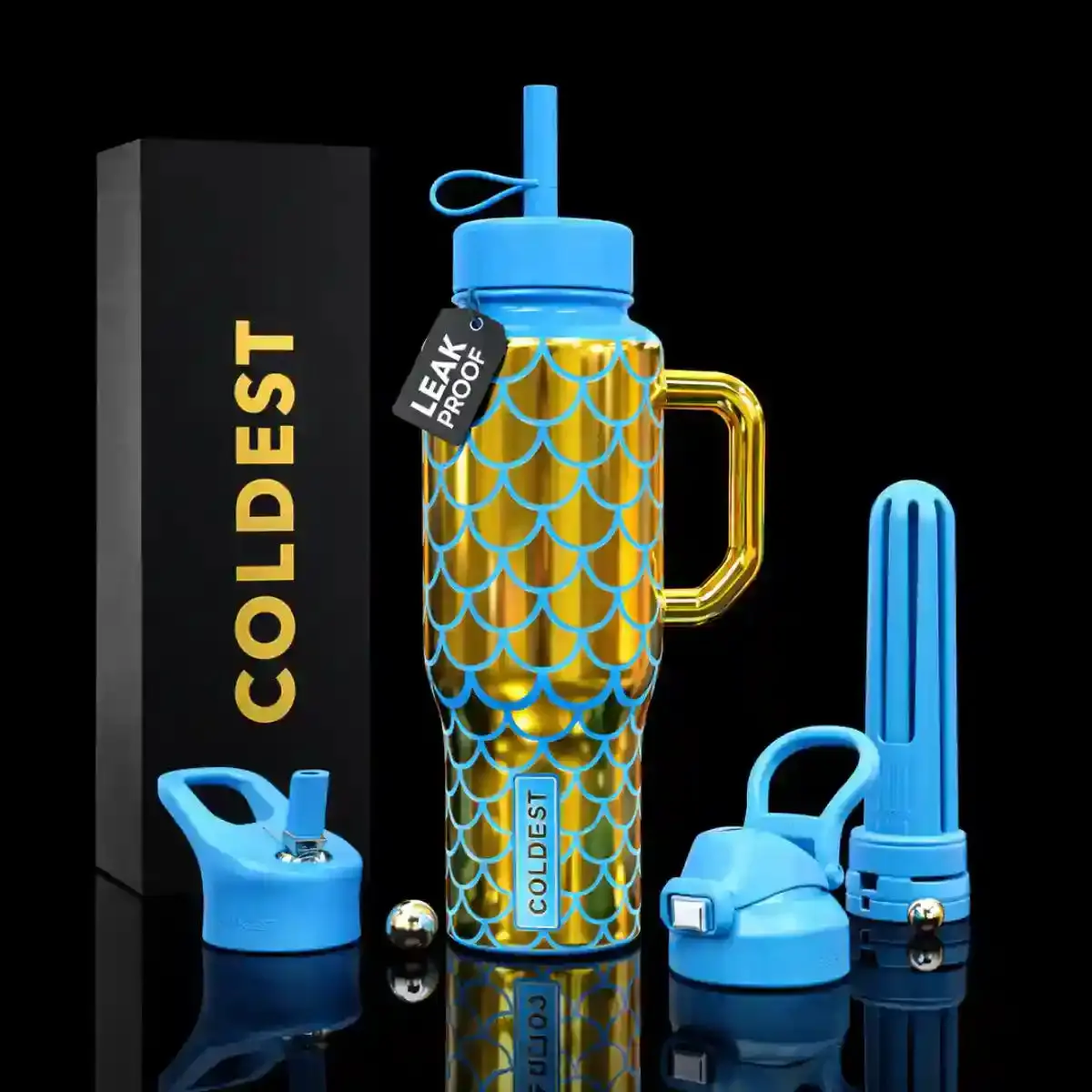 COLDEST Legacy 002 Mermaid Insulated Water Bottle, Reusable Kitchen Drinkware for Daily Hydration