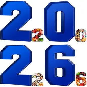 2026 Graduation Charcuterie Board Fillable Number 2026 Large 13.7'' Plastic Boxes Tray for Charcuterie Chocolate Candy Snack Cupcakes Grad Party Supplies