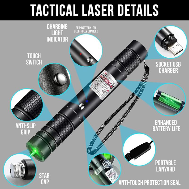 Green Laser Pointer | High Power Lazer Pointer | Rechargeable Tactical Lazer | Long Range Laser Pointer
