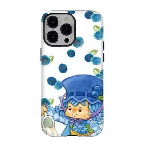 Vintage S-Strawberry Shortcake Blueberry Mu.ffin Phone Case Perfect Gift for Fans Her/Him Cute Phone Cases Compatible for iPhone 11 12 13 14 15 16 17 Pro Max Plus Air Mini Retro 80s Cartoon Vibe Thick Edge Guardian Frame