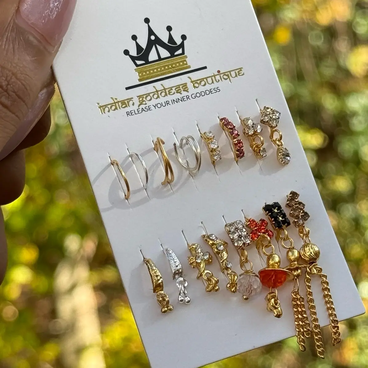 Gold Plated Nose Ring Set