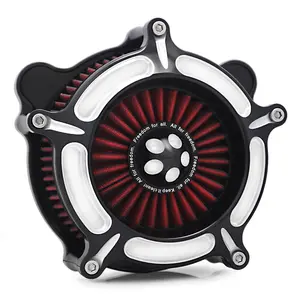Turbine Air Cleaner For Harley Big Twin Twin Cam 2008-2016 Touring FLHR Road King Softail