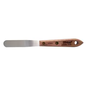 Albion Engineering Company 258-3S Classic Spatula, Stainless Steel, Hardwood Handle, 5/8" Wide Tip x 3" Long Blade