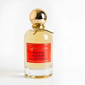 CHERRY SAFFRON Eau De Parfum | Handmade Unisex Fragrance for Women & Men | Clean, Natural & Vegan | Notes of Pure Saffron, Cherry & Almond | 50 ML / 1.7 FL OZ