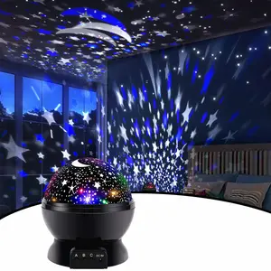 Children's special night light projector, 3-level adjustable brightness projector, 360° ceiling stars, night light dark night stars toy, boy's birthday gift, toy