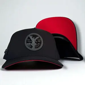 Hat El Centenario Black Plate Logo SnapBack Cap and Detailed Emblem Design
