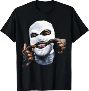 FUNNY HIP HOP HIPHOP GOLD TEETH HUSTLE Summer Casual Shortsleeve T-Shirt