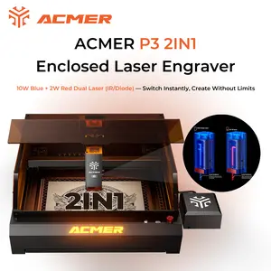 ACMER P3 2IN1 Dual Laser Engraver | 10W + 2W IR | Supports 300+ Materials | 2-in-1 Cutting & Engraving Machine
