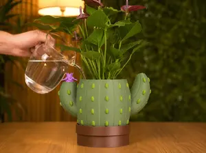 Cactus Planter with Flower Water Indicator | Ships in 1 Day