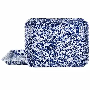 Golden Rabbit Enamelware Quarter Sheet Trays - Set of 2