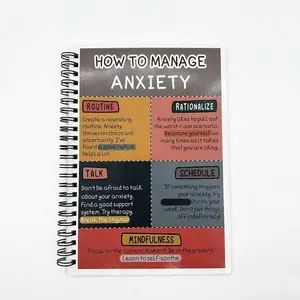 How to Manage Anxiety Journal Notebook, Coil Binding General Purpose Diary, Essential Tool for Mental Health Tracking