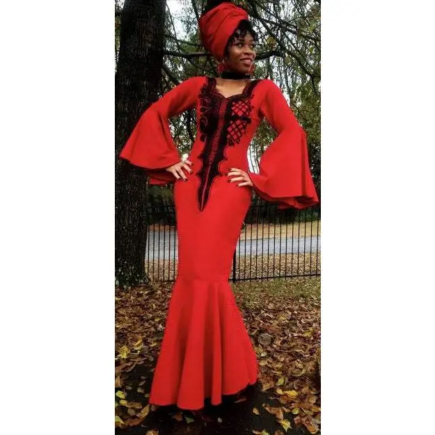 Red-Black Elegant Black Panther Dress-DPBLKP7