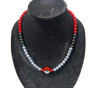 Pokemon Inspired Necklace 8mm Handmade - Perfect for Fans