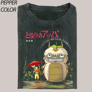 My Neighbor Appa Shirt, Avatar The Last Airbender x Studio Ghibli Mashup Tee, Aang and Appa Totoro Style Graphic Shirt, 90s Anime Comfort Colors, Anime Fan Gift