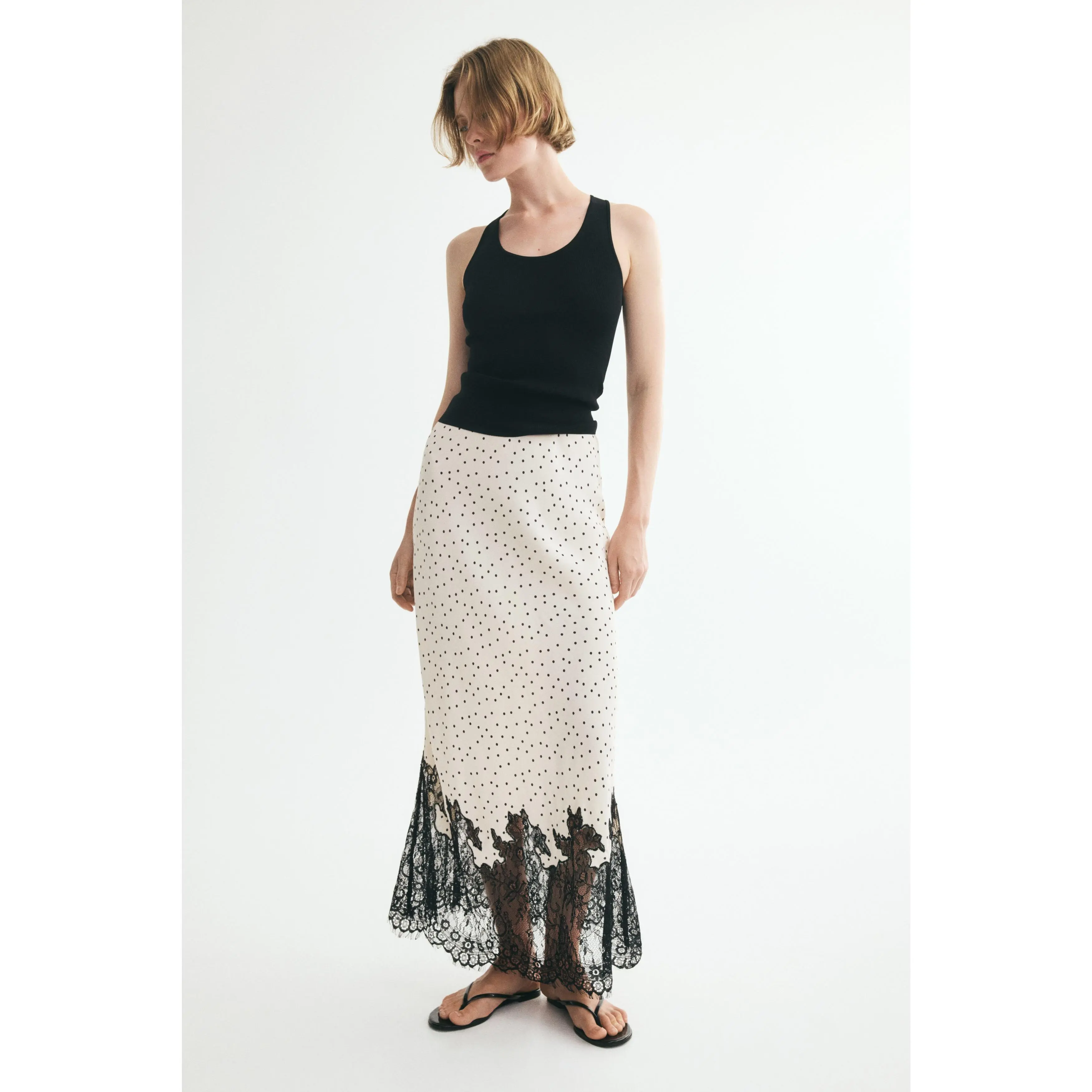 H&M Lace-trimmed skirt