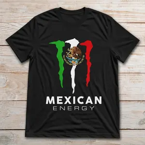 MEXICO FLAG MEXICAN ENERGY DRINK LOGO T-SHIRT cotton gift tee tv show white soulja boy outfit 67 christian clothing