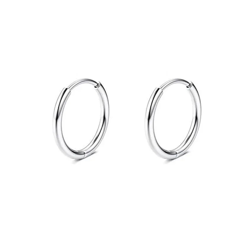 A pair of silver earrings