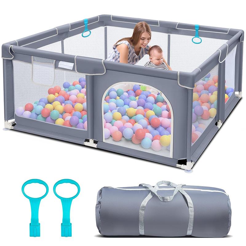 Baby Playpen, Indoor and Outdoor Playard, Play Pens for Kid Activity Center, Sturdy Safety Baby Fence with Breathable Mesh for Toddler playpen