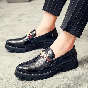Men's Black Leather Formal Shoes Lace-Up Business Casual Shoes for Daily Work
