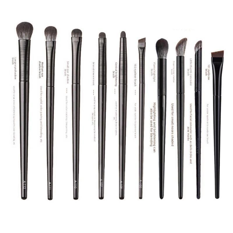 Soft Bristle 10-Piece Makeup Brush Set Eyeshadow Eye Makeup Blending Aegyo-sal Eyeliner Detail Nose Shadow Brush Beauty Tools