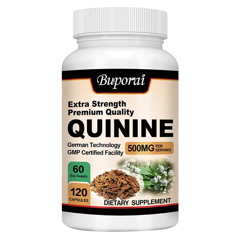 Buporai Organic Quinine Dietary Supplement Capsules - Immune System Support, Digestive Health Support, Leg Cramp Relief for Adults; Consult Medical Advisor First