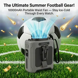 16,000 RPM 10,000mAh Wearable Waist Fan - 5 Speed Adjustable Hands-Free Cooling Fan with LED Light, 40-Hour Battery Life. Turbo Fan Perfect for Outdoors, Construction, Travel, Cycling & Sports #WorldCup2026