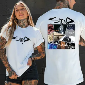 Staind Tour 2026 Band T-Shirt, Rock Concert Graphic Tee with Front Logo and Album Collage Back Print, Vintage Inspired Music Fan Unisex Shirt