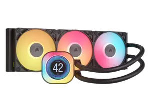 CORSAIR iCUE LINK TITAN 360 RX LCD Liquid CPU Cooler – RX120 RGB Fans – Fits Intel® LGA  1851/1700, AMD® AM5/AM4 – iCUE LINK System Hub Included