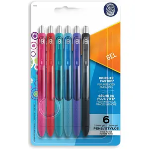 InkJoy Gel Pens, Fine Point, Assorted Colors, 6 Count