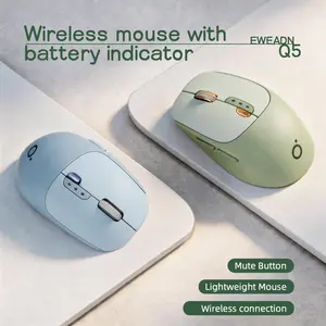 Minimalist Sage Green Silent Mouse  Aesthetic Desk Setup Essential | 60-Day Battery Life ambidextrous