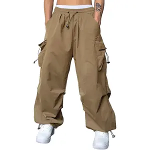 Men's Baggy Cargo Pants Trendy Casual Parachute Pant Loose Fit Harem Joggers with Pockets for StreetwearGift